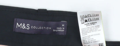 Marks and Spencer Women’s Black Size 14 Straight Leg Stretch Trousers