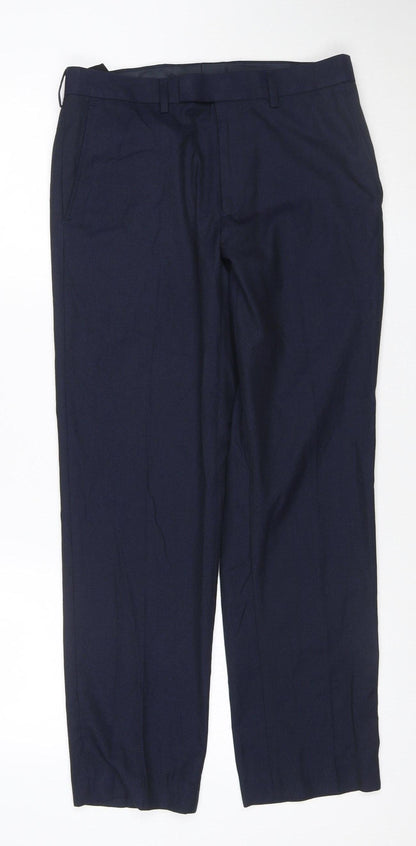 Marks and Spencer Men's Blue Slim Fit Trousers 30/29 Formal Workwear
