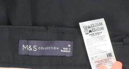 Marks and Spencer Women Black Size 18 Chino Trousers
