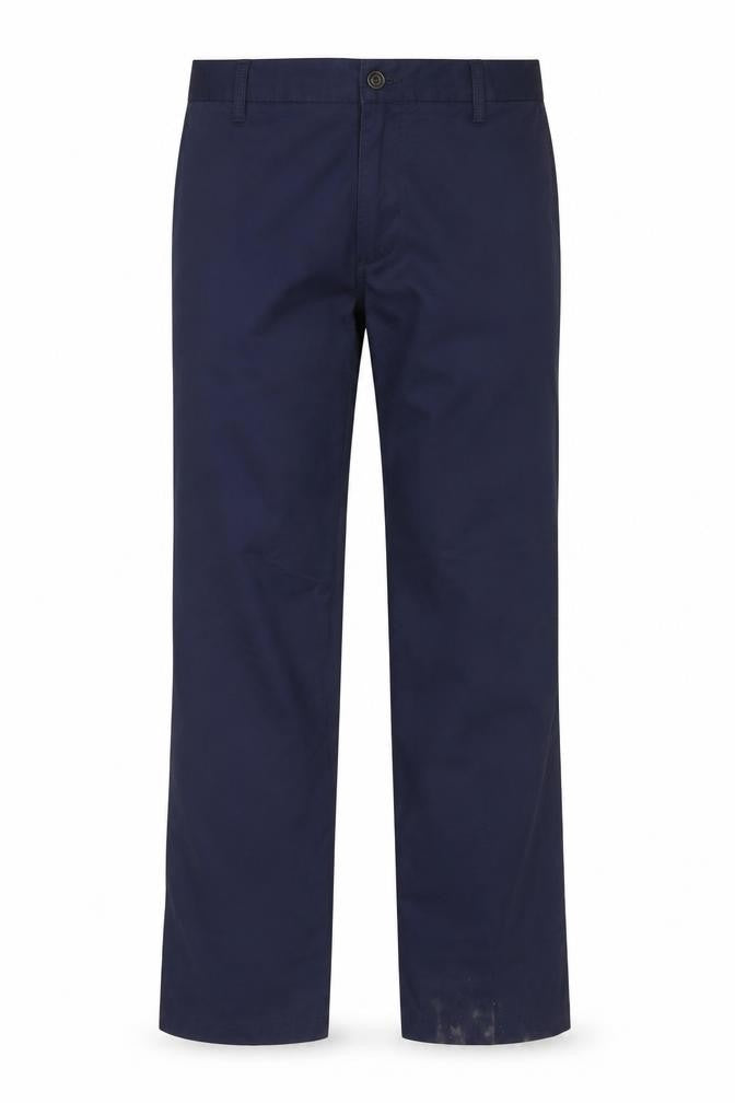 Marks and Spencer Men's Blue 34x33 Regular Fit Chino Trousers