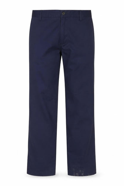 Marks and Spencer Men's Blue 34x33 Regular Fit Chino Trousers