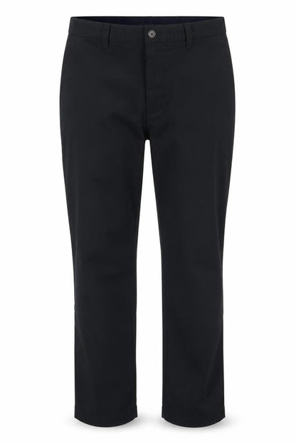 Marks & Spencer Women Black Regular Fit Cotton Blend Trousers 38/31