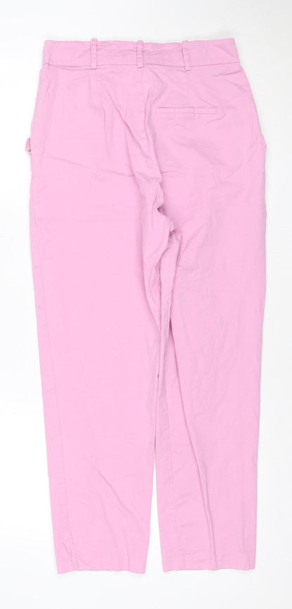 ASOS Women Pink Chino Trousers Size 12 Regular Straight