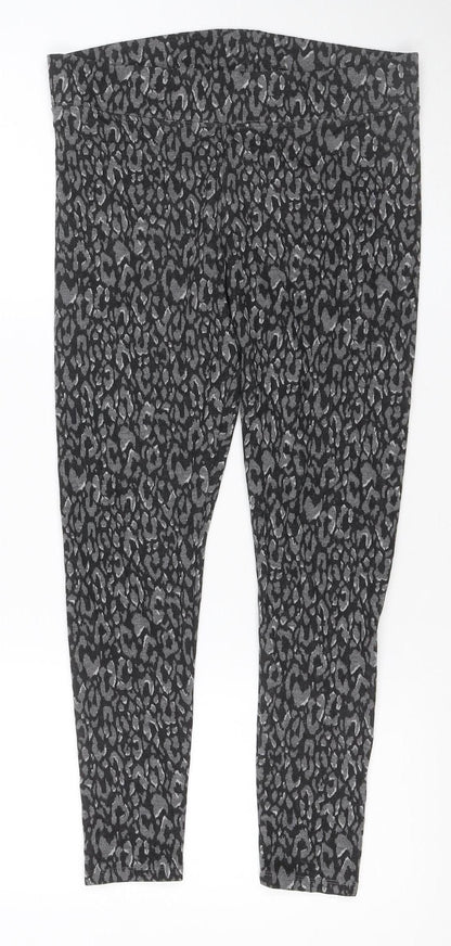 Marks and Spencer Women’s Black Animal Print Stretch Leggings Size 12