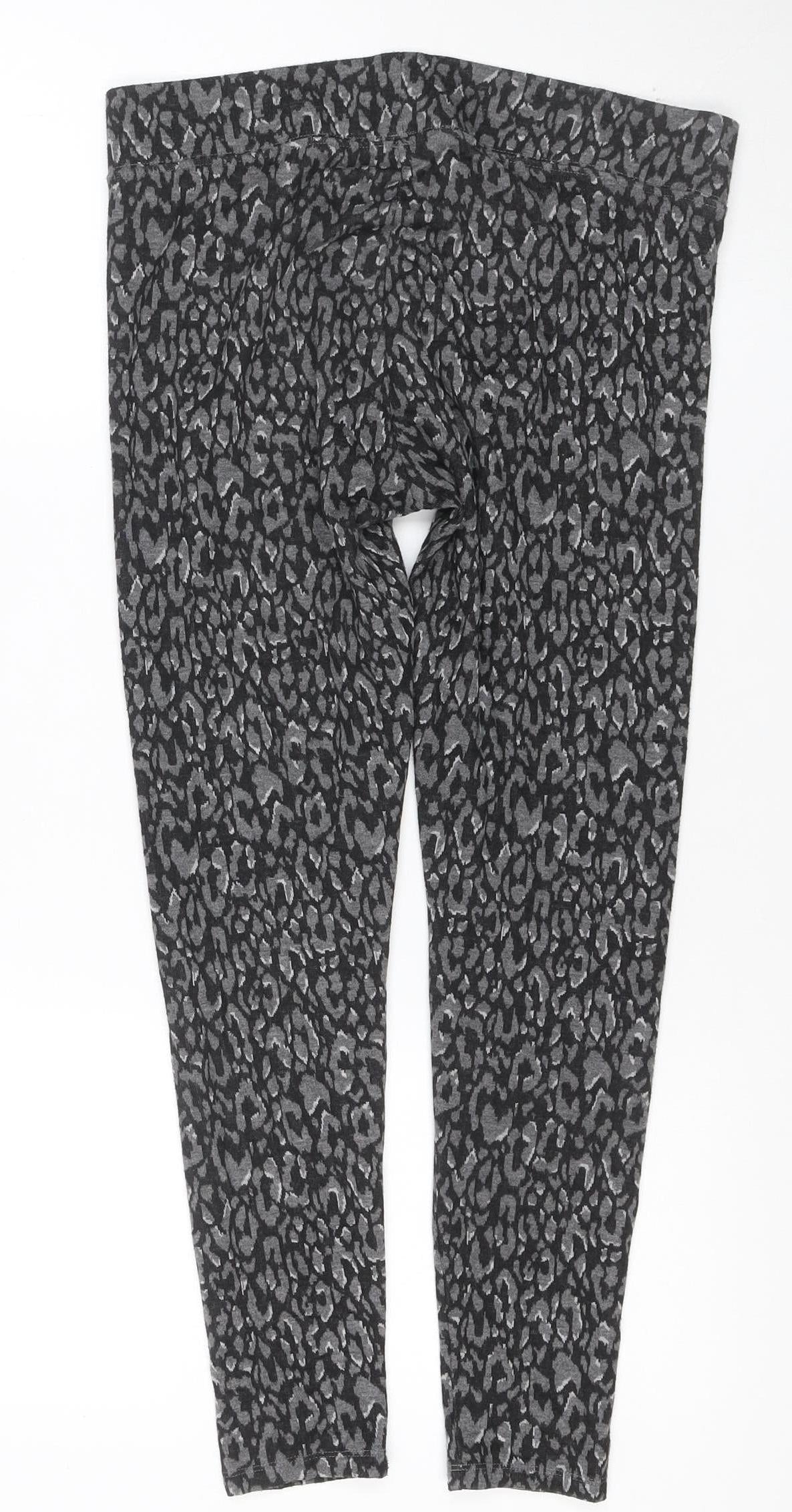 Marks and Spencer Women’s Black Animal Print Stretch Leggings Size 12