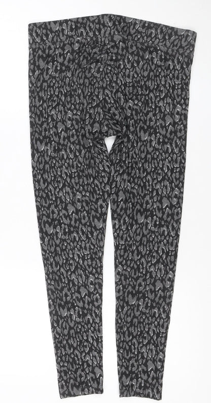 Marks and Spencer Women’s Black Animal Print Stretch Leggings Size 12