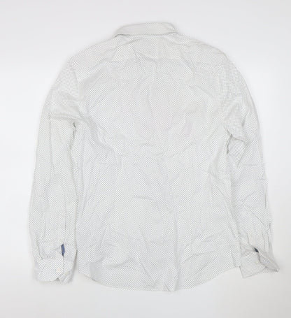 Marks and Spencer Men's White Slim Fit Stretch Cotton Long Sleeve Shirt M