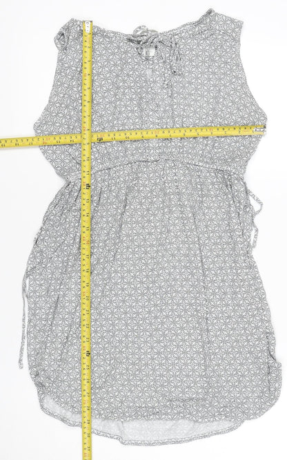 MAMA Women’s Grey Geometric Maternity Wrap Dress Size 12