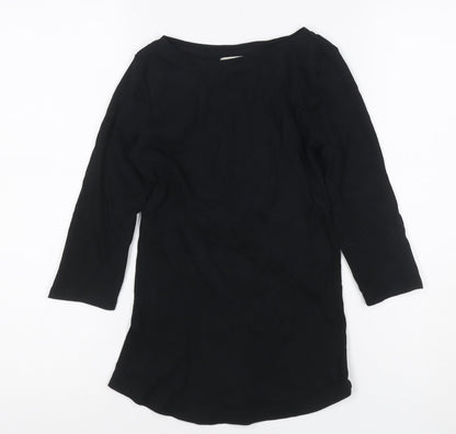 Coast Women’s Black Size 6 Boat Neck 3/4 Sleeve Jersey Blouse