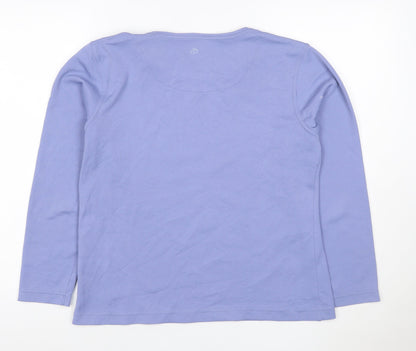 Craghoppers Women Blue Long Sleeve Quick Dry Active T-Shirt UK 14