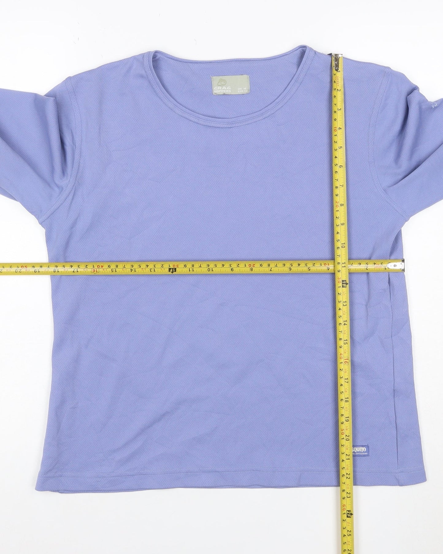 Craghoppers Women Blue Long Sleeve Quick Dry Active T-Shirt UK 14