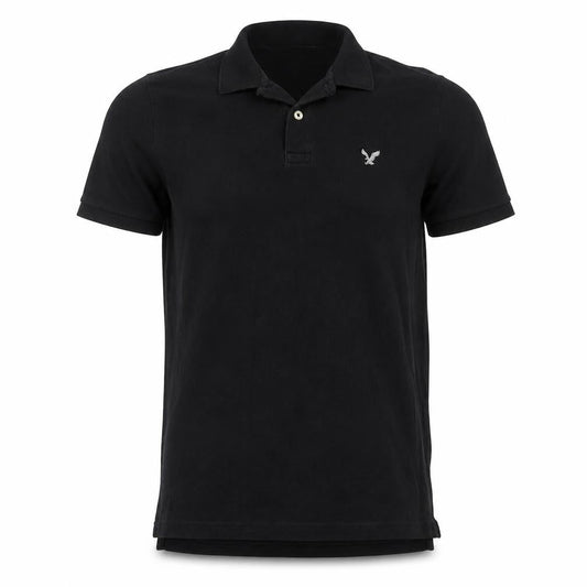 American Eagle Men’s Black Slim Fit Polo Shirt Size S
