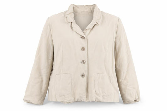 Monsoon Womens Beige Linen Blend Suit Jacket Size 14 Classic Style
