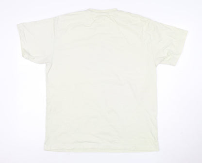 Carhartt Men's White Graphic Print Cotton T-Shirt M Regular Fit