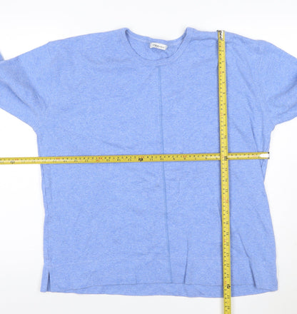 Barkote Women's Blue Cotton Blend Basic 3/4 Sleeve T-Shirt Size 14
