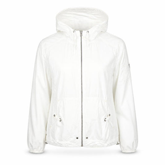 Eddie Bauer Womens White XL Hooded Ripstop Cotton Anorak Jacket