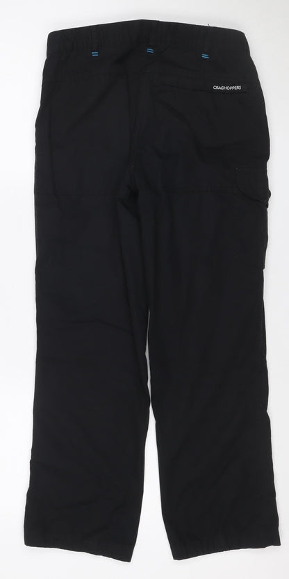 Craghoppers Womens Black Cargo Trousers Size 10 Regular Fit Travel Pants