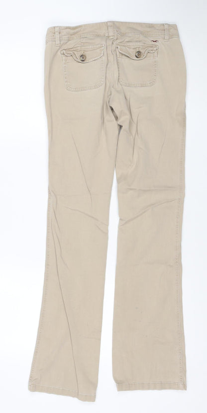 Hollister Women's Beige Chino Trousers S SoCal Stretch Casual Twill