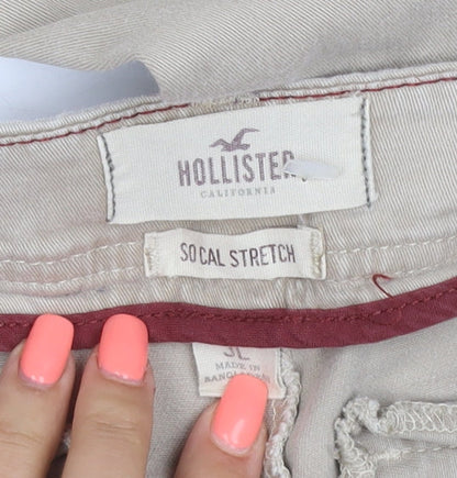 Hollister Women's Beige Chino Trousers S SoCal Stretch Casual Twill