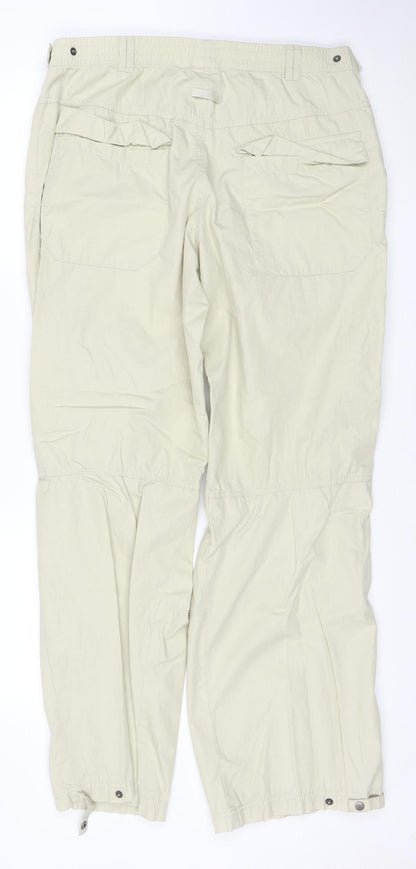 Adidas Men's Beige Cargo Trousers M Lightweight Cotton