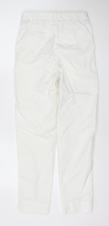 Marks and Spencer Women White Straight Leg Jeans Size 8 Regular Fit