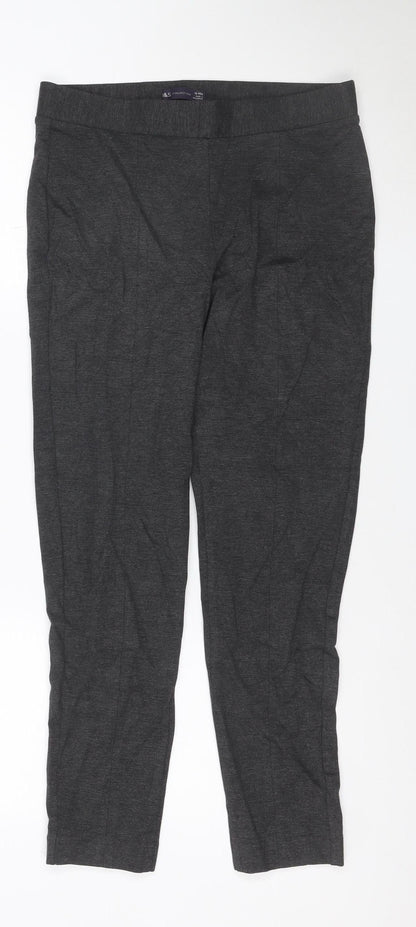 Marks and Spencer Women's Grey Size 12 Stretch Jersey Trousers