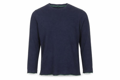 Boden Men's Blue Long Sleeve Crew Neck Cotton T-Shirt Size M