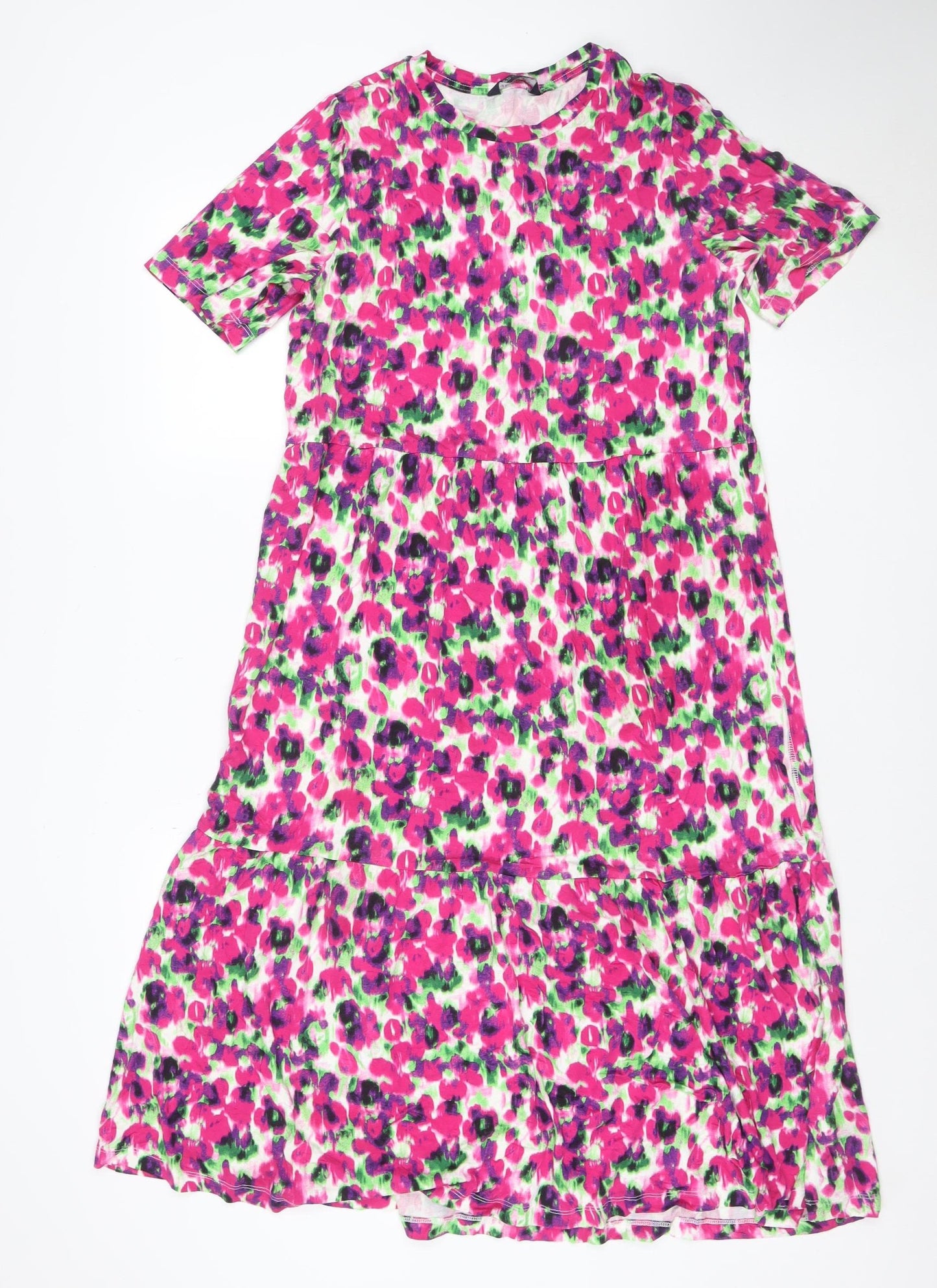 Marks and Spencer Women’s Multicoloured Floral Fit & Flare Dress Size 14