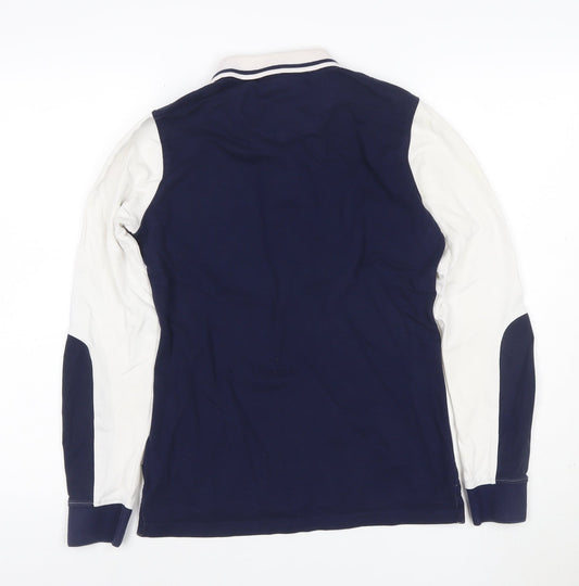 Beverly Hills Polo Club Men's Blue Long Sleeve Cotton Polo M
