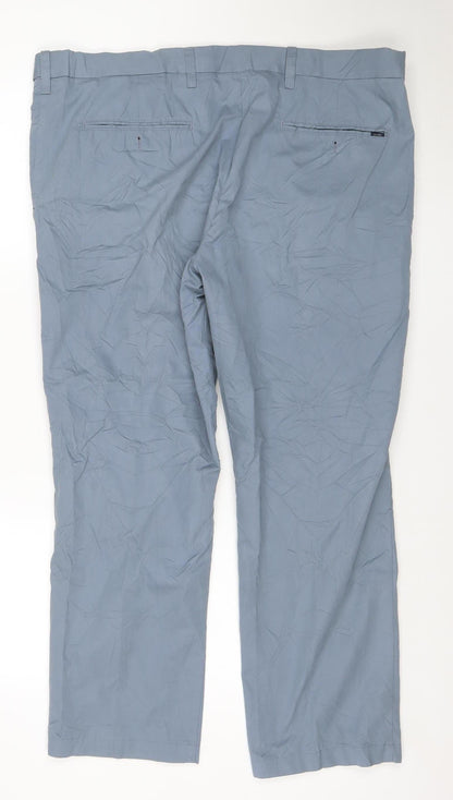 Marks and Spencer Men's Blue Regular Chino Trousers 42 W 29 L