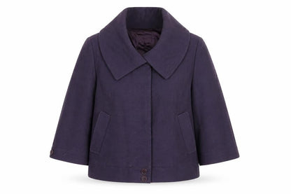Reiss Women's Purple Cotton Short Jacket Size M