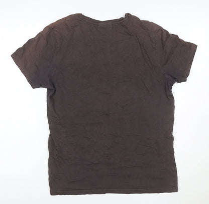 Craghoppers Men's Brown Cotton Crew Neck Short Sleeve T-Shirt L