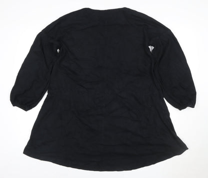 ASOS DESIGN Women’s Black Size 8 Shift Dress Long Sleeve
