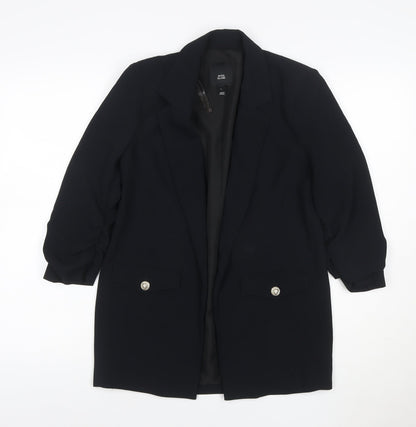 River Island Women’s Black Size 6 Long Tuxedo Blazer Jacket