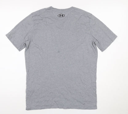 Under Armour Men's Grey HeatGear Loose Fit Crew Neck T-Shirt Size S