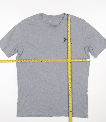 Under Armour Men's Grey HeatGear Loose Fit Crew Neck T-Shirt Size S