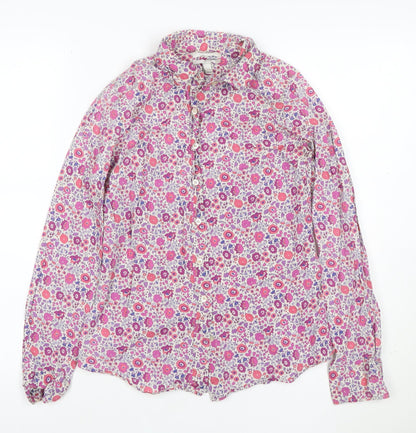 J.Crew Women’s Multicoloured Floral Cotton Button-Up Shirt Size 2XS