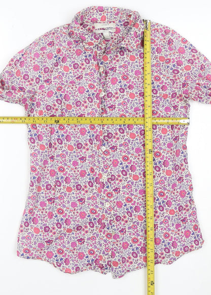 J.Crew Women’s Multicoloured Floral Cotton Button-Up Shirt Size 2XS