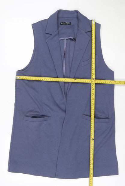 Select Women Blue Size 16 Sleeveless Tailored Suit Waistcoat