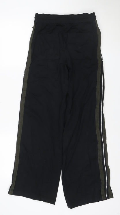 Marks and Spencer Women’s Black Jogger Trousers Size 8 Wide-Leg