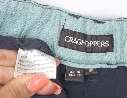 Craghoppers Womens Black Cargo Travel Trousers Size 10 Regular