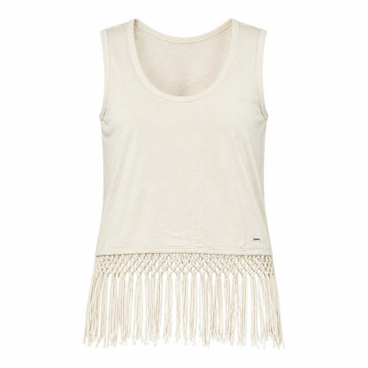 Superdry Womens Ivory Fringe Festival Tank Top Size S
