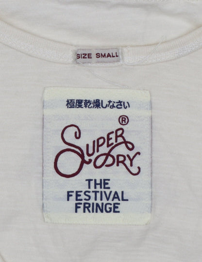 Superdry Womens Ivory Fringe Festival Tank Top Size S