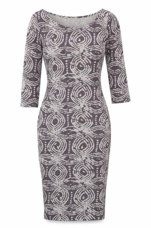 A Postcard From Brighton Women's Grey Geometric Bodycon Midi Dress M
