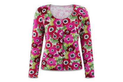Seasalt Womens Multicoloured Floral Cardigan Size 8 Cotton Wool