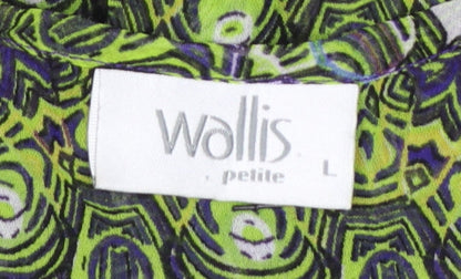 Wallis Petite Women's Multicoloured Geometric Sheer Beach Cover Up L