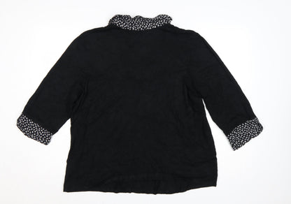 Evans Womens Black Floral Trim Cowl Neck Tunic Blouse Size 20