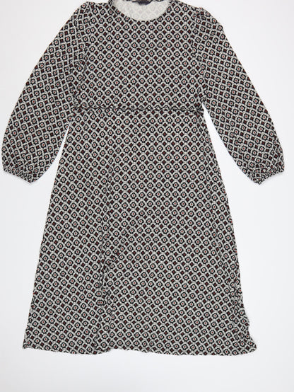 Marks and Spencer Women's Multicoloured Size 14 A-Line Midi Dress