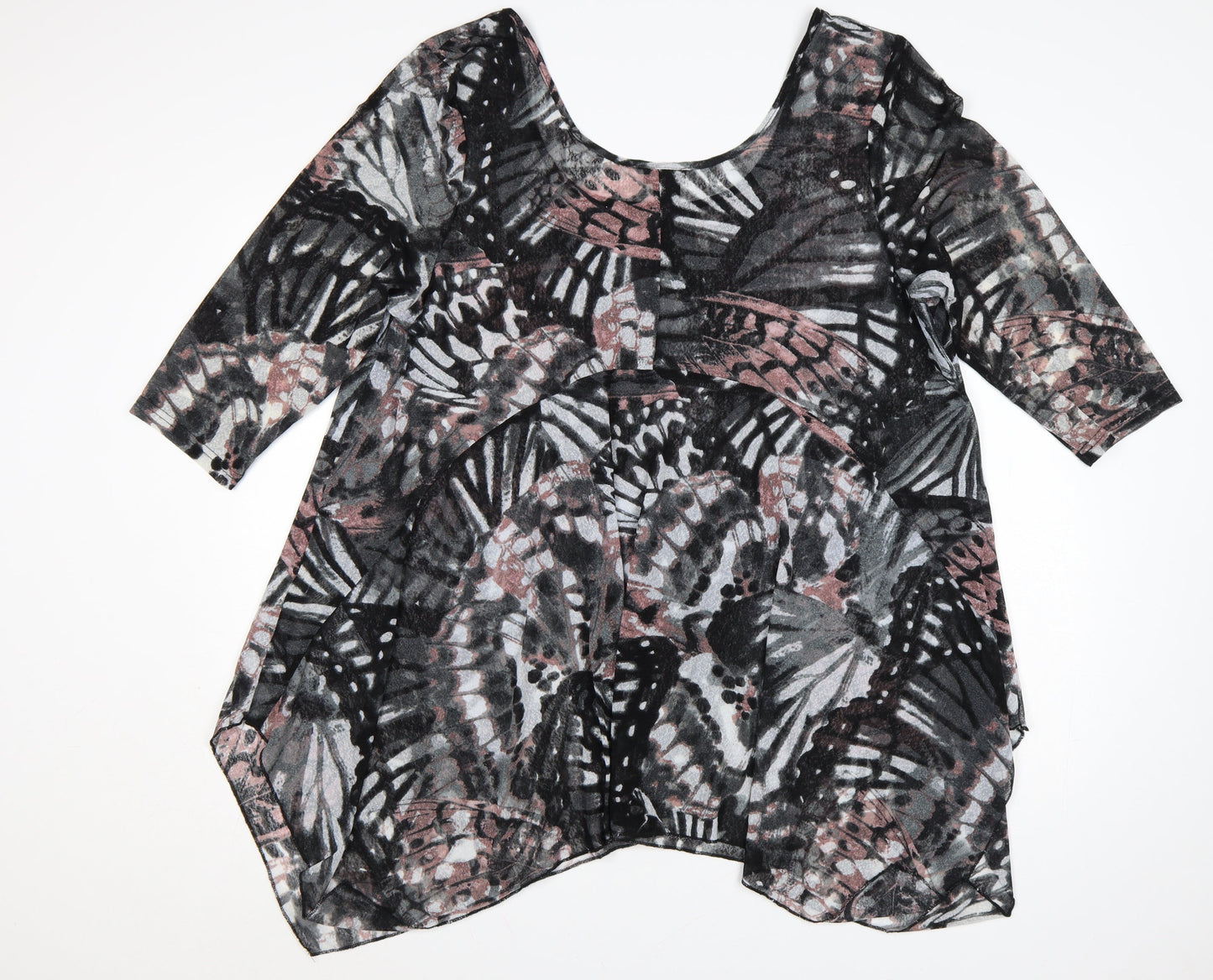Evans Womens Plus Size 22 Multicoloured Butterfly Tunic Top