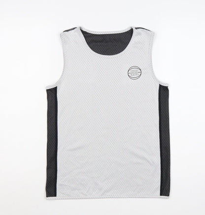 National Basketball League Boys Grey Mesh Basketball Tank Top Size 14 Years